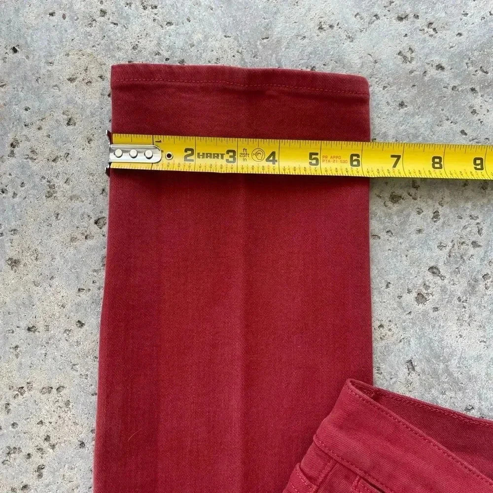 Frame Le High Straight Straight Leg Jeans in Deep Red - Picture 6 of 12